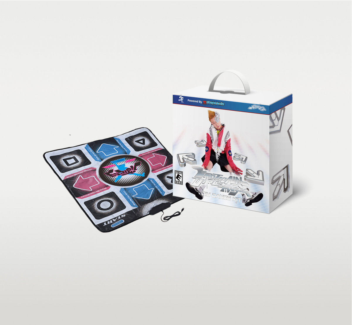 Emotional Dance Music DIY Dance Kit: USB dance pad and album packaging